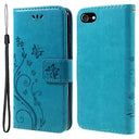 iPhone 7/8/SE (2020)/SE (2022) Butterfly Series Flip Cover med Pung - Blå