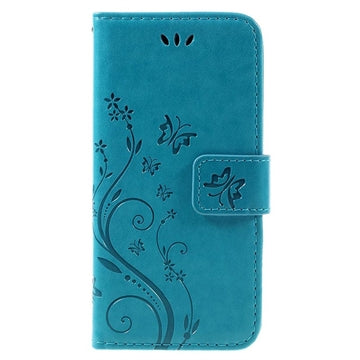 iPhone 7/8/SE (2020)/SE (2022) Butterfly Series Flip Cover med Pung - Blå