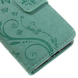 iPhone 7/8/SE (2020)/SE (2022) Butterfly Series Flip Cover med Pung - Cyan