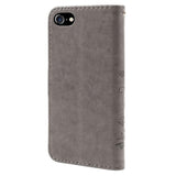 iPhone 7/8/SE (2020)/SE (2022) Butterfly Series Flip Cover med Pung - Grå