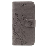 iPhone 7/8/SE (2020)/SE (2022) Butterfly Series Flip Cover med Pung - Grå