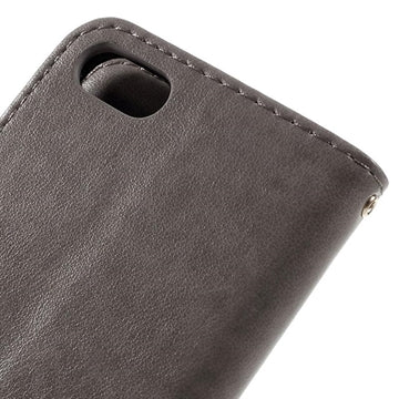 iPhone 7/8/SE (2020)/SE (2022) Butterfly Series Flip Cover med Pung - Grå