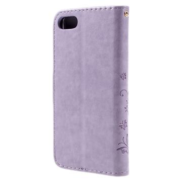 iPhone 7/8/SE (2020)/SE (2022) Butterfly Series Flip Cover med Pung - Violet