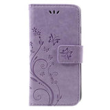 iPhone 7/8/SE (2020)/SE (2022) Butterfly Series Flip Cover med Pung - Violet