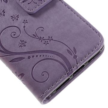 iPhone 7/8/SE (2020)/SE (2022) Butterfly Series Flip Cover med Pung - Violet