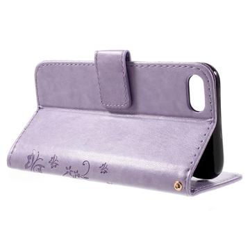 iPhone 7/8/SE (2020)/SE (2022) Butterfly Series Flip Cover med Pung - Violet