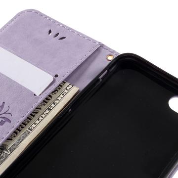 iPhone 7/8/SE (2020)/SE (2022) Butterfly Series Flip Cover med Pung - Violet