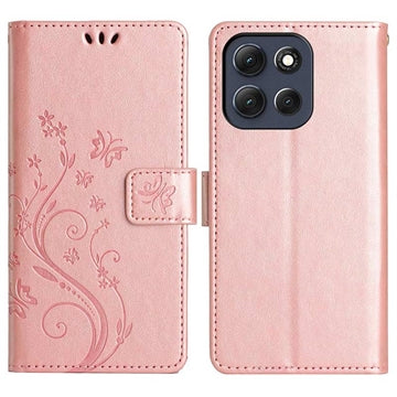 Motorola Moto G56 Butterfly Series Flip Cover med Pung - Rødguld