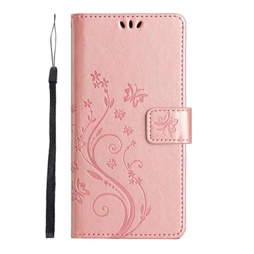 Motorola Moto G56 Butterfly Series Flip Cover med Pung - Rødguld