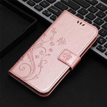 Motorola Moto G86 Butterfly Series Flip Cover med Pung - Rødguld