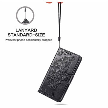Sony Xperia 1 VI Butterfly Series Flip Cover med Pung - Sort