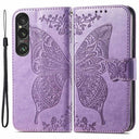 Sony Xperia 1 VI Butterfly Series Flip Cover med Pung - Lyselilla