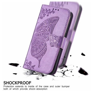 Sony Xperia 1 VI Butterfly Series Flip Cover med Pung - Lyselilla