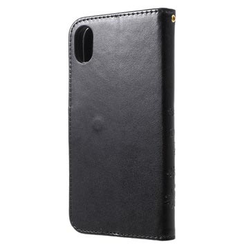Butterfly Series iPhone XR Flip Cover med Pung - Sort