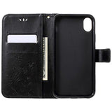 Butterfly Series iPhone XR Flip Cover med Pung - Sort