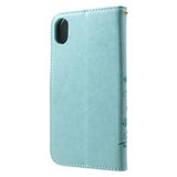 Butterfly Series iPhone XR Flip Cover med Pung - Cyan