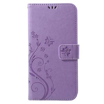 Butterfly Series iPhone XS Max Flip Cover med Pung - Violet