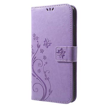 Butterfly Series iPhone XS Max Flip Cover med Pung - Violet