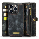 Caseme 2-i-1 Multifunktionel iPhone 14 Pro Max Pung - Sort