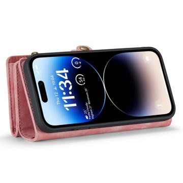 Caseme 2-i-1 Multifunktionel iPhone 14 Pro Max Pung - Pink