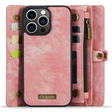 Caseme 2-i-1 Multifunktionel iPhone 14 Pro Max Pung - Pink