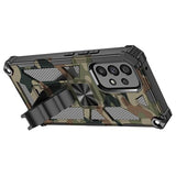 Camo Series Samsung Galaxy A53 5G Hybrid Cover med Stand - Army Grøn
