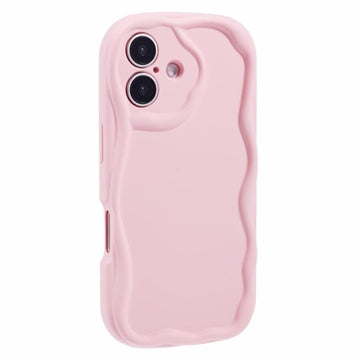 iPhone 16 Candy Color Wavy TPU Cover - Pink