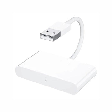 Trådløs CarPlay Adapter til iPhone - USB & USB-C - Hvid