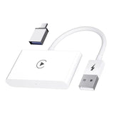 Trådløs CarPlay Adapter til iPhone - USB & USB-C - Hvid