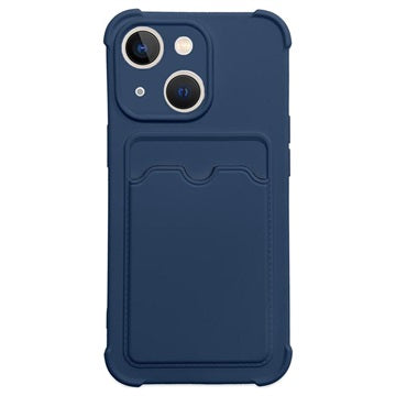 Card Armor Series iPhone 13 Mini Silikone Cover - Navy Blå