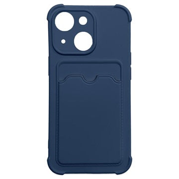 Card Armor Series iPhone 13 Mini Silikone Cover - Navy Blå