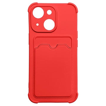 Card Armor Series iPhone 13 Mini Silikone Cover - Rød