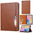 Samsung Galaxy Tab S6 Lite 2020/2022/2024 Kort Sæt Folio Cover - Brun