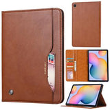 Samsung Galaxy Tab S6 Lite 2020/2022/2024 Kort Sæt Folio Cover - Brun