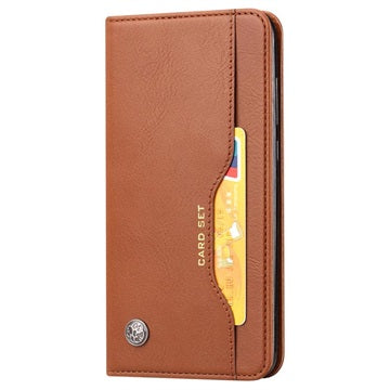Card Set Series Samsung Galaxy S21 FE 5G Pung Taske - Brun