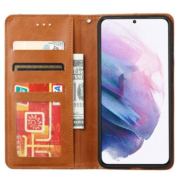 Card Set Series Samsung Galaxy S21 FE 5G Pung Taske - Brun