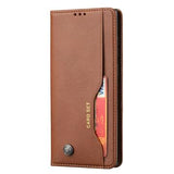 Samsung Galaxy S24 Ultra Card Set Series Pung Taske - Brun