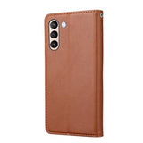 Samsung Galaxy S24 Card Set Series Pung Taske - Brun