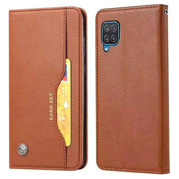 Card Set Series Samsung Galaxy A22 4G Pung Taske - Brun