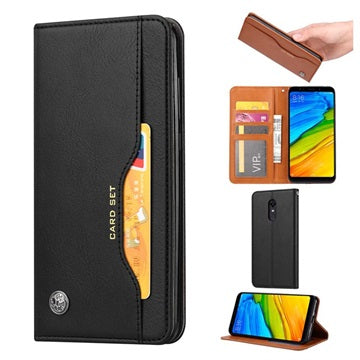 Kort Sæt Series OnePlus 6T Flip Cover med Pung - Sort