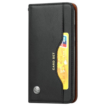 Kort Sæt Series Samsung Galaxy A20e Flip Cover med Pung - Sort