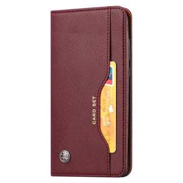 Card Set Series Xiaomi Redmi Note 11 Pro/Note 11 Pro+ Flip Cover med Pung - Vinrød