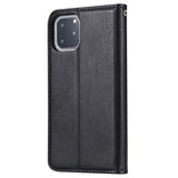 Kort Sæt Series iPhone 11 Pro Max Flip Cover med Pung - Sort