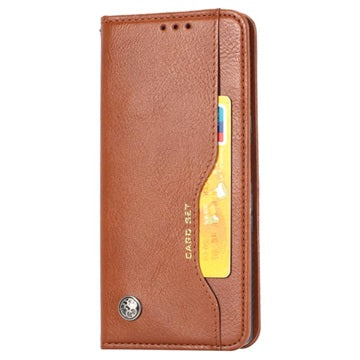 Kort Sæt Series iPhone 11 Flip Cover med Pung - Brun