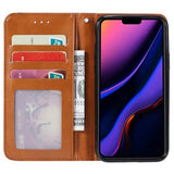 Kort Sæt Series iPhone 11 Flip Cover med Pung - Brun