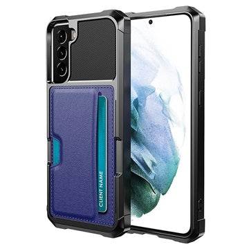 Kortholder Samsung Galaxy S21 5G Hybrid Cover - Blå