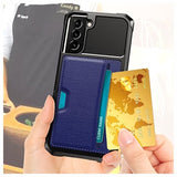 Kortholder Samsung Galaxy S21 5G Hybrid Cover - Blå