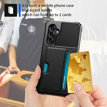 Samsung Galaxy A35 Kortholder Hybrid Cover - Sort