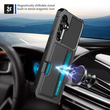 Samsung Galaxy A55 Kortholder Hybrid Cover - Sort