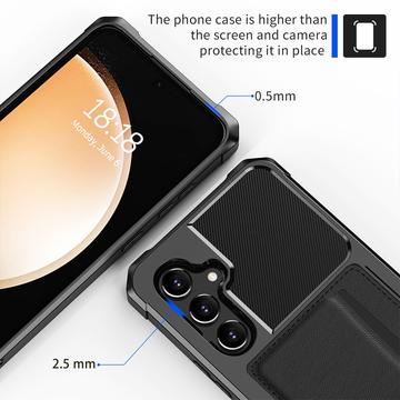 Samsung Galaxy A55 Kortholder Hybrid Cover - Sort